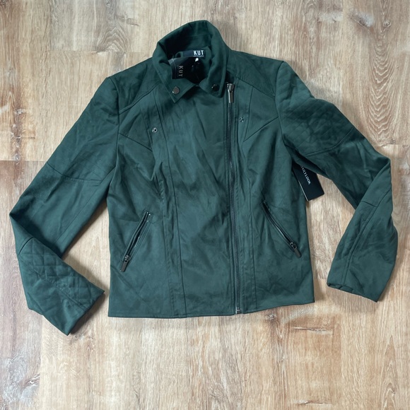 NWT Kut from the Kloth Emma Faux Suede Moto Jacket - Picture 5 of 11